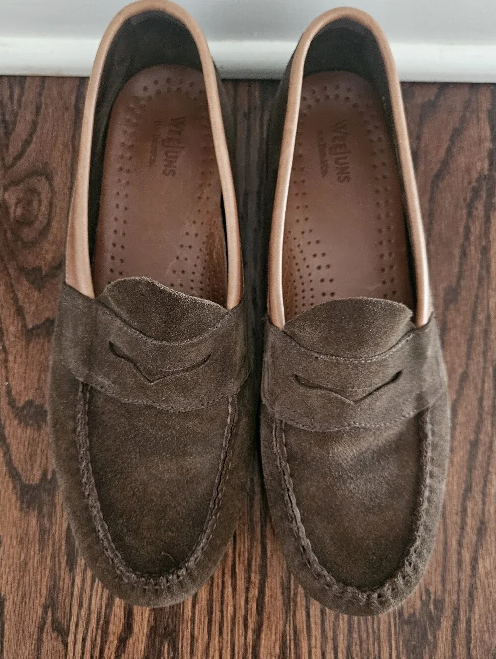 GH Bass Weejuns Suede Leather Penny Loafers Men's 10.5 Slip-On Shoes